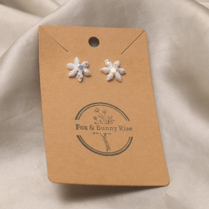 Glitter Snowflakes Studs - Various Colours