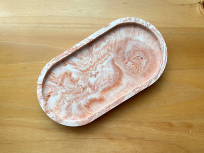 Jesmonite Terracotta Swirl Trinket Tray