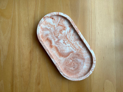 Jesmonite Terracotta Swirl Trinket Tray